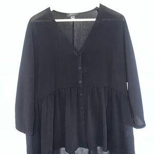 Primark Black Sheer Blouse